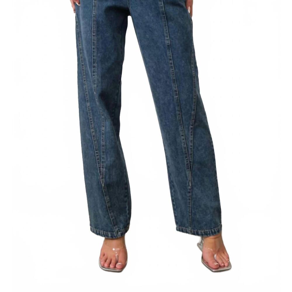 NEW PRETTY GARBAGE vintage seam jeans in dark wash